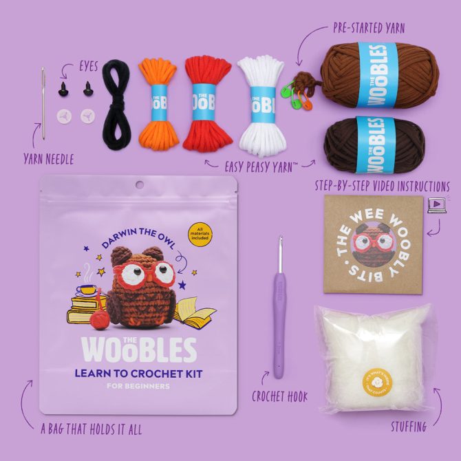 Darwin the Owl Crochet Kit - Image 3